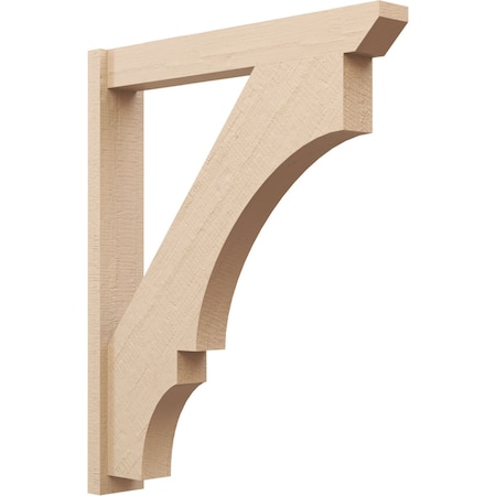 Ekena Millwork 6-in W x 38-in D x 46-in H Balboa Slat Rough Cedar Woodgrain TimberThane Outlooker, Primed Tan OUTUR060X38X46BOA24RCPR